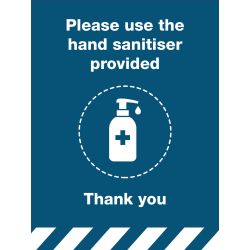 Hand Sanitiser Provided Sign