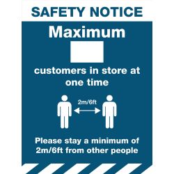 Safety Notice Maximum Customer Sign