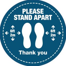 Please Stand Apart Floor Vinyl
