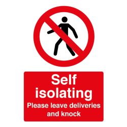 Self-Isolating Leave Deliveries Sign
