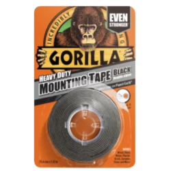 HEAVY DUTY MOUNTING TAPE (BLACK) 1.5M